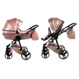 Junama Glitter 06 Pink Bērnu Ratiņi 2in1 Junama Glitter 06 Pink Bērnu Ratiņi 2in1