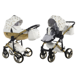 Junama Glow col. 2 White gold Bērnu Ratiņi 2 in 1 Junama Glow col. 2 White gold Bērnu Ratiņi 2 in 1