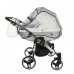 Junama Glow Duo 03 White Silver Dvīņu Ratiņi 3in1