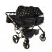 Junama Glow Duo 05 Black Gold Dvīņu Ratiņi 2in1