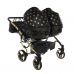 Junama Glow Duo 05 Black Gold Dvīņu Ratiņi 2in1