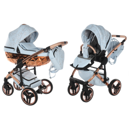 Junama Heart 05 Baby blue rose gold Bērnu Ratiņi 2in1 Junama Heart 05 Baby blue rose gold Bērnu Ratiņi 2in1