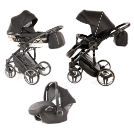 Junama Mirror Col.03 Black silver Детская Коляска 3 в 1 Junama Mirror Col.03 Black silver Детская Коляска 3 в 1