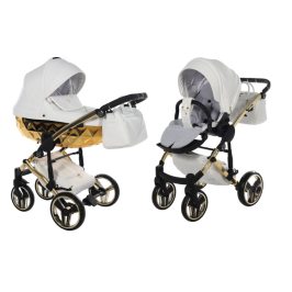 Junama Mirror Col.06 White gold Bērnu Ratiņi 2in1 Junama Mirror Col.06 White gold Bērnu Ratiņi 2in1