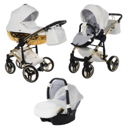 Junama Mirror Col.06 White gold Bērnu Ratiņi 3in1 Junama Mirror Col.06 White gold Bērnu Ratiņi 3in1