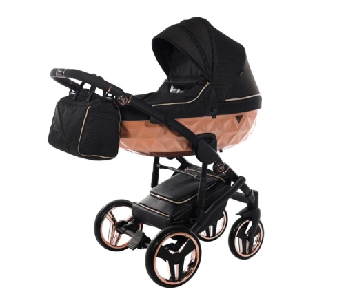 Junama Mirror Satin Col.02 Satin rose gold Детская Коляска 2 в 1