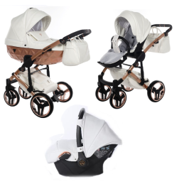 Junama Mirror Satin Col.05 White rose gold Bērnu Ratiņi 3in1 Junama Mirror Satin Col.05 White rose gold Bērnu Ratiņi 3in1