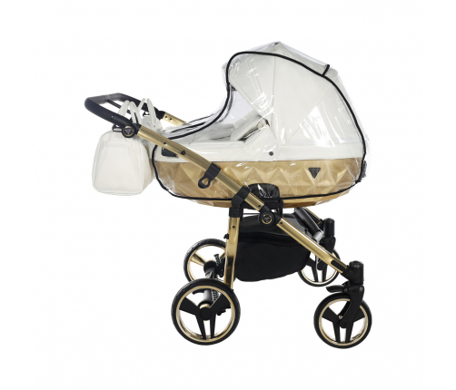 Junama Mirror Satin Duo 06 White Gold Коляска для двойняшек 2in1