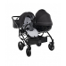 Junama Saphire Duo 03 Black Dvīņu Ratiņi 2in1