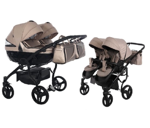 Junama Saphire Duo 06 Beige Коляска для двойняшек 2in1