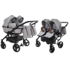 Junama Space Duo 01 Grey Коляска для двойняшек 2in1