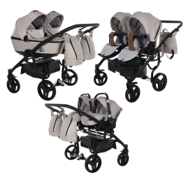 Junama Space Duo 02 Beige Коляска для двойняшек 3in1