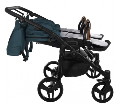 Junama Space Duo 03 Blue Коляска для двойняшек 2in1