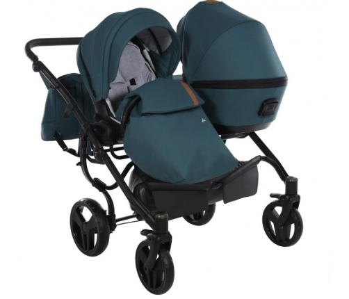 Junama Space Duo 03 Blue Коляска для двойняшек 2in1