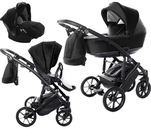 Junama Space Velur 03 Black Детская Коляска 3in1