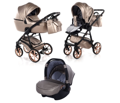 Junama Termo Line Eco 03 Beige Bērnu Ratiņi 3in1