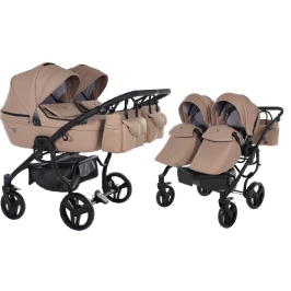 Junama Termo Line Tex Duo 01 Beige Коляска для двойняшек 2in1 Junama Termo Line Tex Duo 01 Beige Коляска для двойняшек 2in1