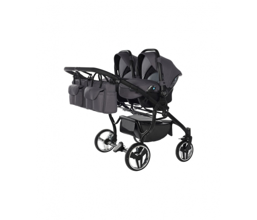 Junama Termo Line Tex Duo 02 Graphite grey Коляска для двойняшек 3in1