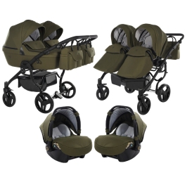 Junama Termo Line Tex Duo 03 Olive Dvīņu Ratiņi 3in1