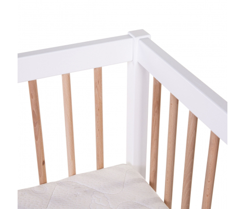 Koka manēža sētiņa Childhome Playpen 97 Wood White Natural