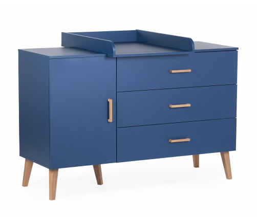 Kumode ar pārtinamo galdiņu Childhome Bold Blue