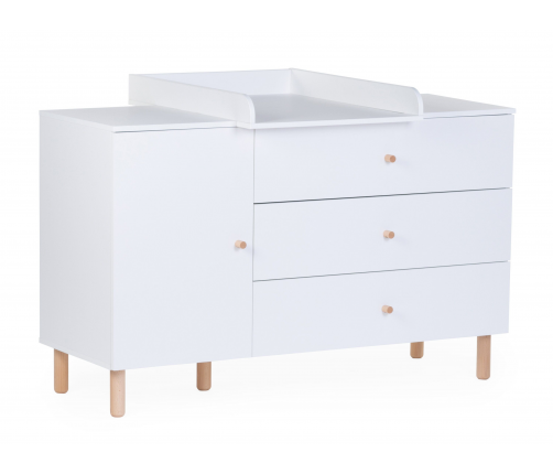 Kumode ar pārtinamo galdiņu Childhome Wonder White