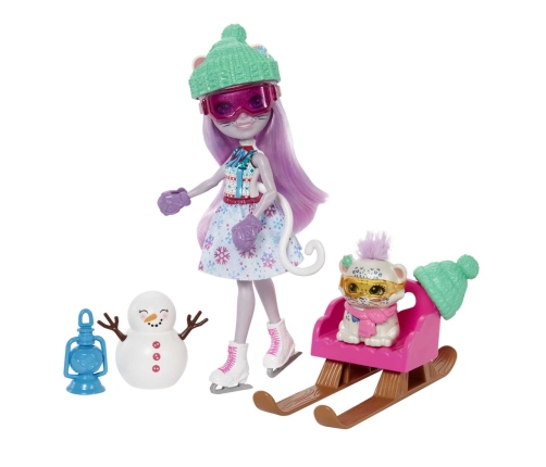 Mattel Enchantimals Holiday Wonders Countdown Advent Calendar Sybill Snow Leopard Рождественский Календарь + Кукла