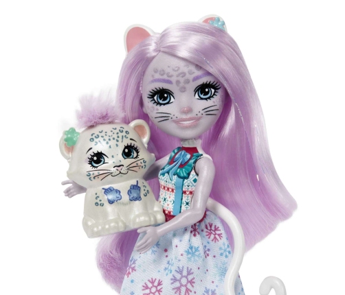 Mattel Enchantimals Holiday Wonders Countdown Advent Calendar Sybill Snow Leopard Рождественский Календарь + Кукла