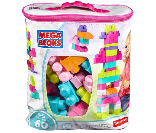 MEGA BLOCKS Konstruktors First Builders Building Pink DCH54, 60 gab.