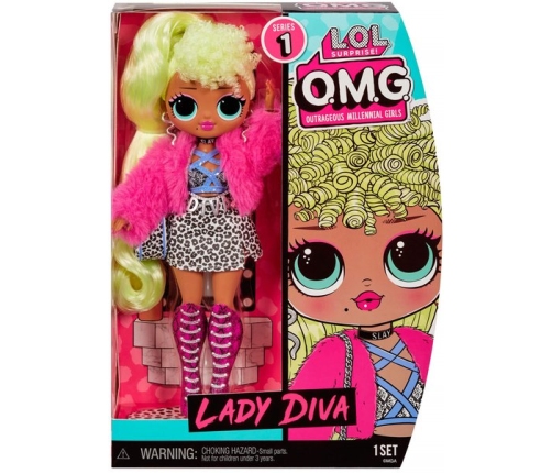 MGA LOL SURPRISE O.M.G. Lady Diva Fashion Doll with 20 Surprises