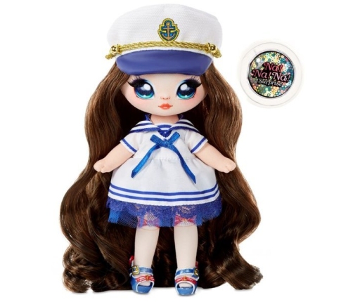 Na! Na! Na! Surprise 2-in-1 Fashion Doll Sailor Blu & Plush Pom with Confetti Whale