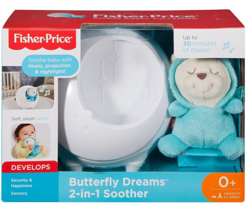 Ночник Успокаивающий со светом и звуками Fisher Price Butterfly Dreams 2-in-1 Soother DYW48