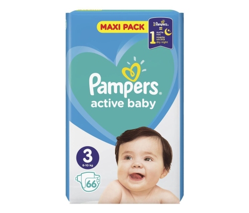 Pampers Active Baby подгузники 3 размер 66 шт.