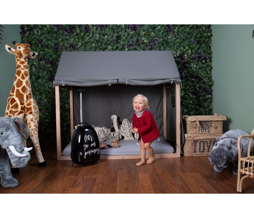 Накидка на кроватку 70x140 WOOD HOUSE Childhome Anthracite