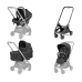 Cybex e-Priam Chrome + black Ratu rāmis ar sēdekli