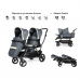 Peg Perego Duette Piroet Seggliolino Pop up City Grey PACK-000004-000000 Dvīņu pastaigu Ratiņi