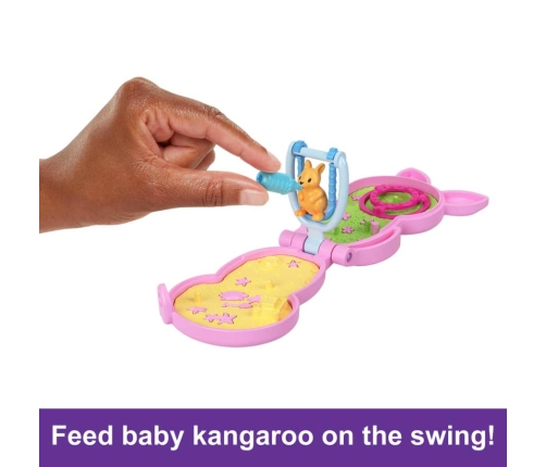 Polly Pocket Mini Toys Kangaroo Mama And Joey HKV50 Bērnu soma Ķengurs