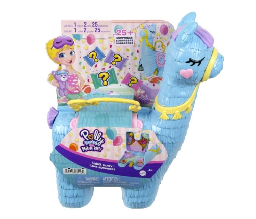 Polly Pocket Pajama Party Llama +25 surprises HHX74 Bērnu soma Lama