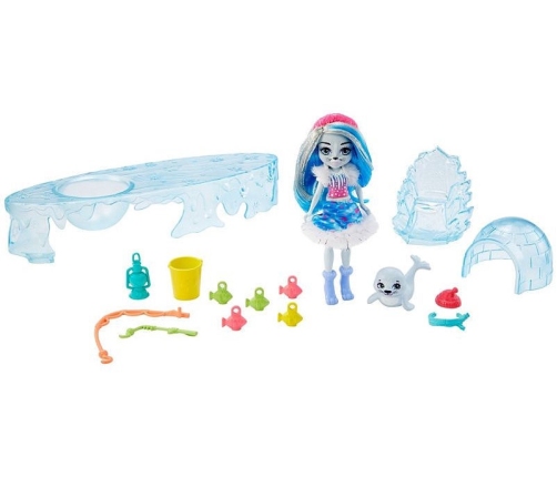 Royal Enchantimals Ice Fishing Playset с животными GJX48