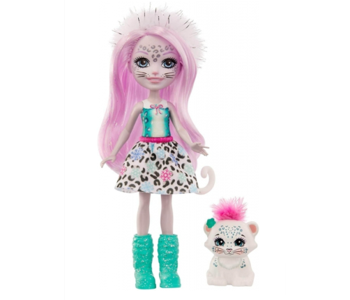 Royal Enchantimals Sybill Snow Leopard & Flake Lelle ar dzīvniekiem GJX42