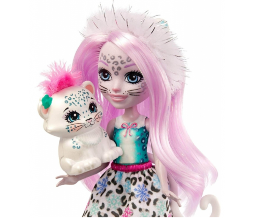 Royal Enchantimals Sybill Snow Leopard & Flake Lelle ar dzīvniekiem GJX42