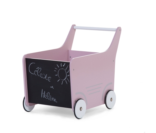 Игрушка-каталка из дерева CHILDHOME Baby Walker Pink