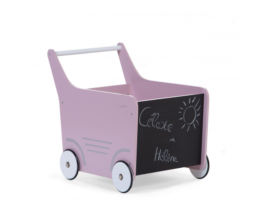 Игрушка-каталка из дерева CHILDHOME Baby Walker Pink