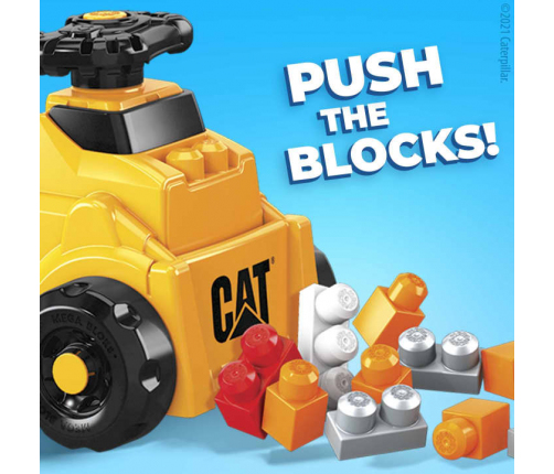 Машинка Каталка Конструктор Mega Bloks CAT Build n Play Ride-On HDJ29