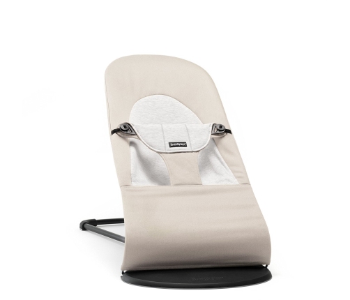 Шезлонг для детей BabyBjorn Bouncer Balance Soft cotton/jersey beige/grey 005083