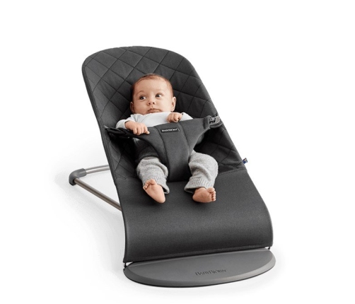 Шезлонг для детей BabyBjorn Bouncer Bliss Cotton black 006016