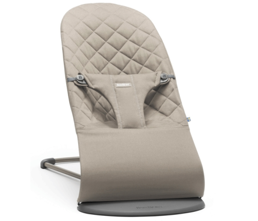 Шезлонг для детей BabyBjorn Bouncer Bliss Cotton sand grey 006017