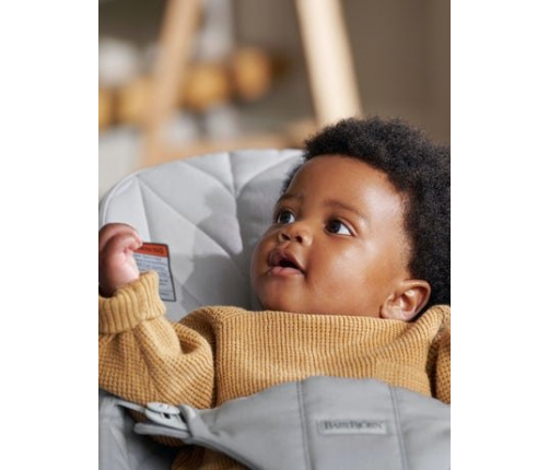 Шезлонг для детей BabyBjorn Bouncer Bliss Light grey Petal quilt 006124