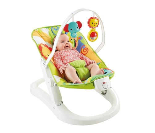 Bērnu Šūpuļkrēsls Fisher Price Rainforest Friends Fun n Fold Bouncer CMR20