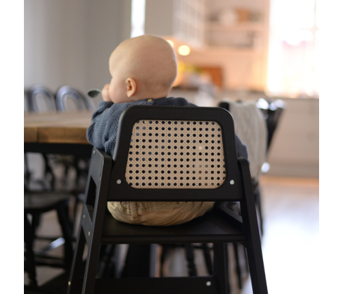 TROLL Rattan Деревянный Стульчик для кормления Blackwash HGC-RT0608-BS